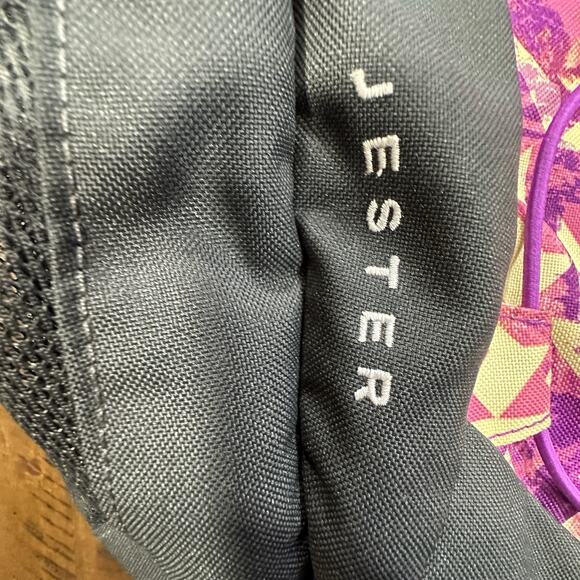 North Face Geometric Jester Backpack Black Pink Purple FlexVent CHJ3 Daypack main image 11